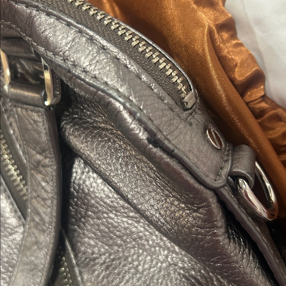 Michael Kors Black Shiny Leather Satchel EUC - Picture 17 of 17